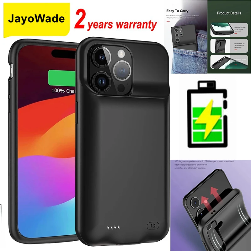 10000mAh جديد ممتاز آيفون 13 Mini 16 Pro Max 15 Plus 14 13 12 Mini 11 6 6S 7 8 شاحن بطارية غطاء شحن الطاقة #2