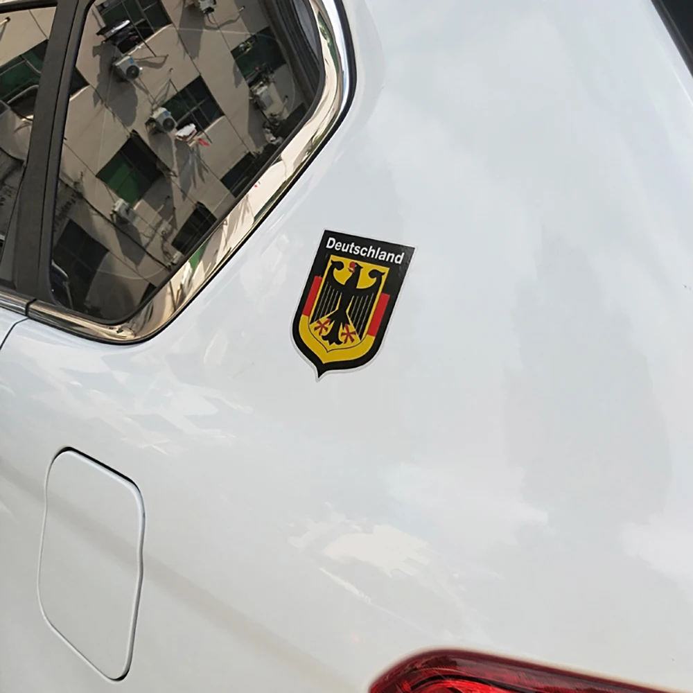 V1447# Car Sticker For German Shield Deutschland Flag Decal  Waterproof Car Accessories Decor Pegatinas Para Coches