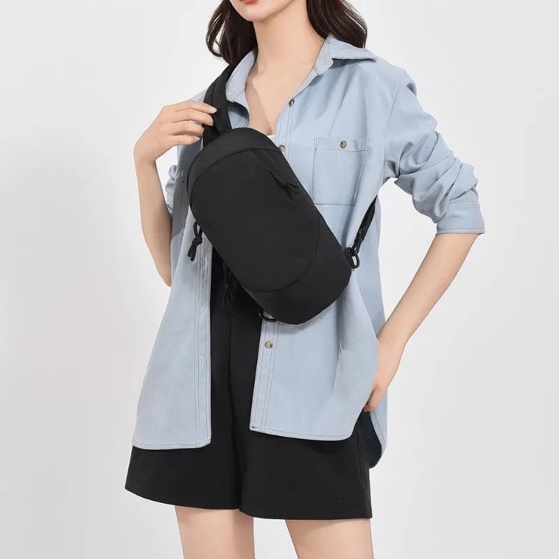 유니섹스 경량 아웃도어 백팩 크로스바디 백, 스타일리시하고 심플한 디자인, 안티마그네틱, 단색, 다용도 체스트 백 가방