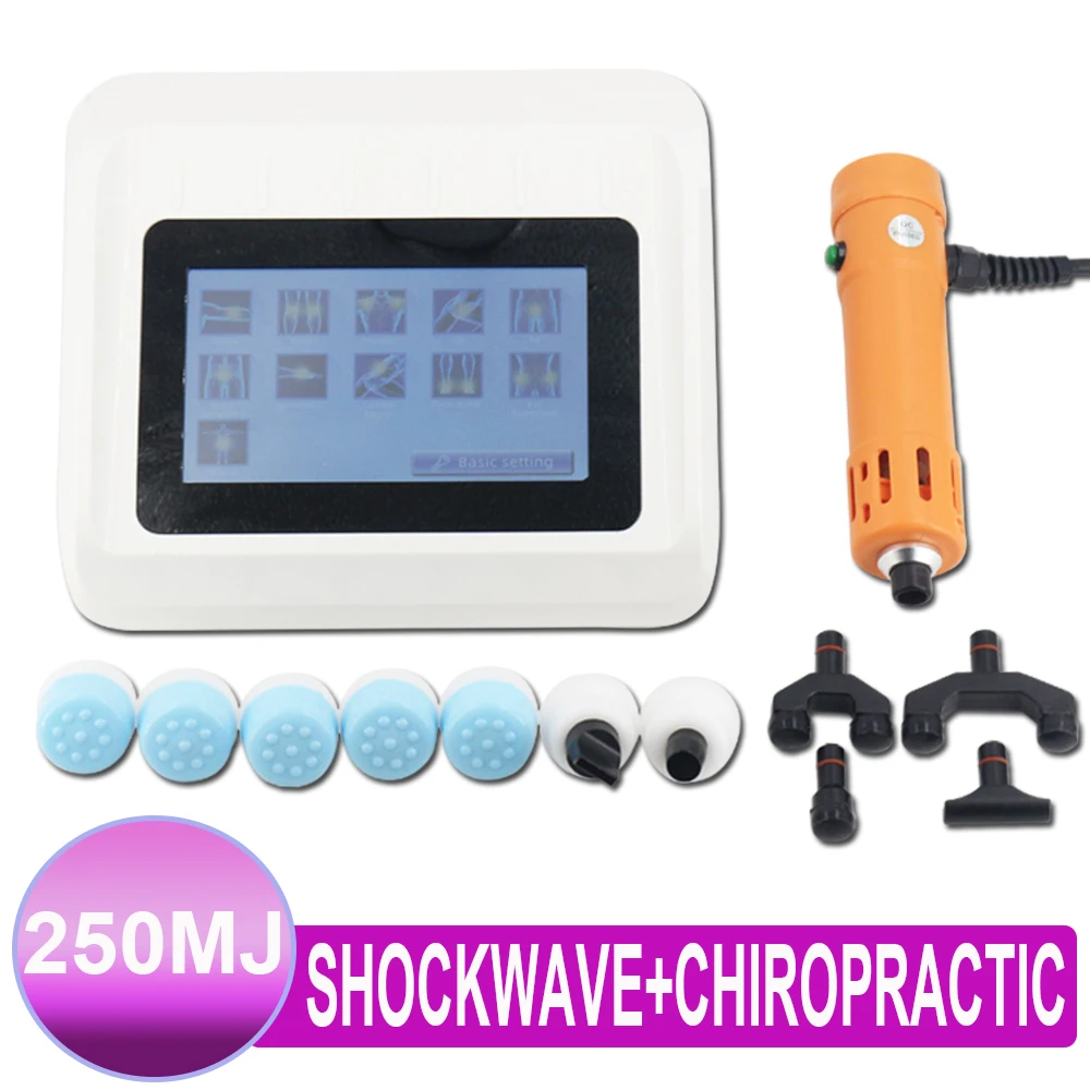 

250mj Shock Wave Equipment 2 In 1Shockwave Therapy Machine 11 Heads ED Treatment Tennis Elbow Pain Relief Body Relax Massage