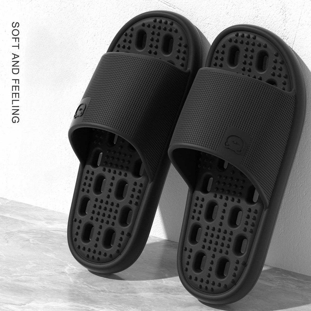 EVA Hotel Slippers Couple Style Family Accommodation Gym Bathroom Leak Shower Non Slip Breathable Summer Indoor Men's Shoes