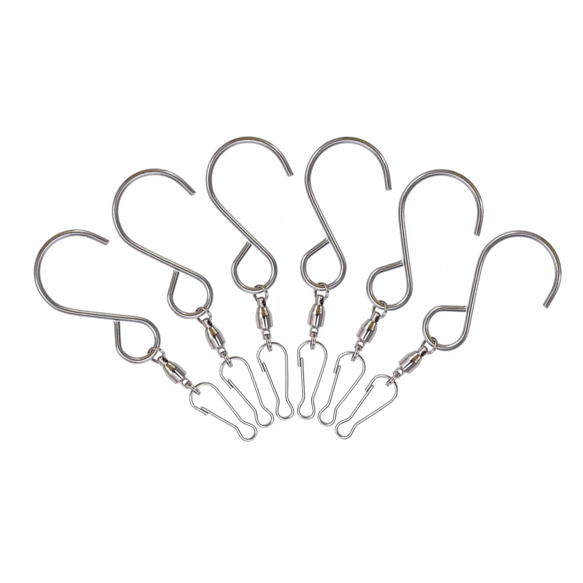 

6pcs Rotating Hooks Stainless Steel 360Degree Lightweight HeavyDuty Sshaped BirdCage Lantern Storage Portable