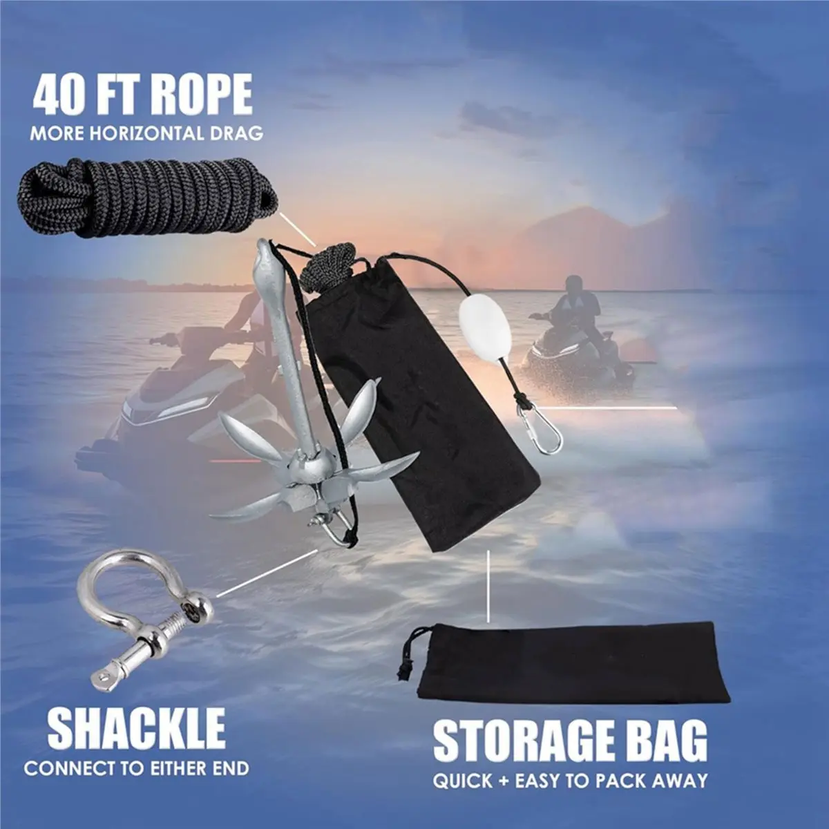 mega-offerta-828-ancora-per-kayak-kit-sistema-di-ancoraggio-da-35-libbre-per-kayak-canoe-sup-jet-ski-pesca-e-nautica