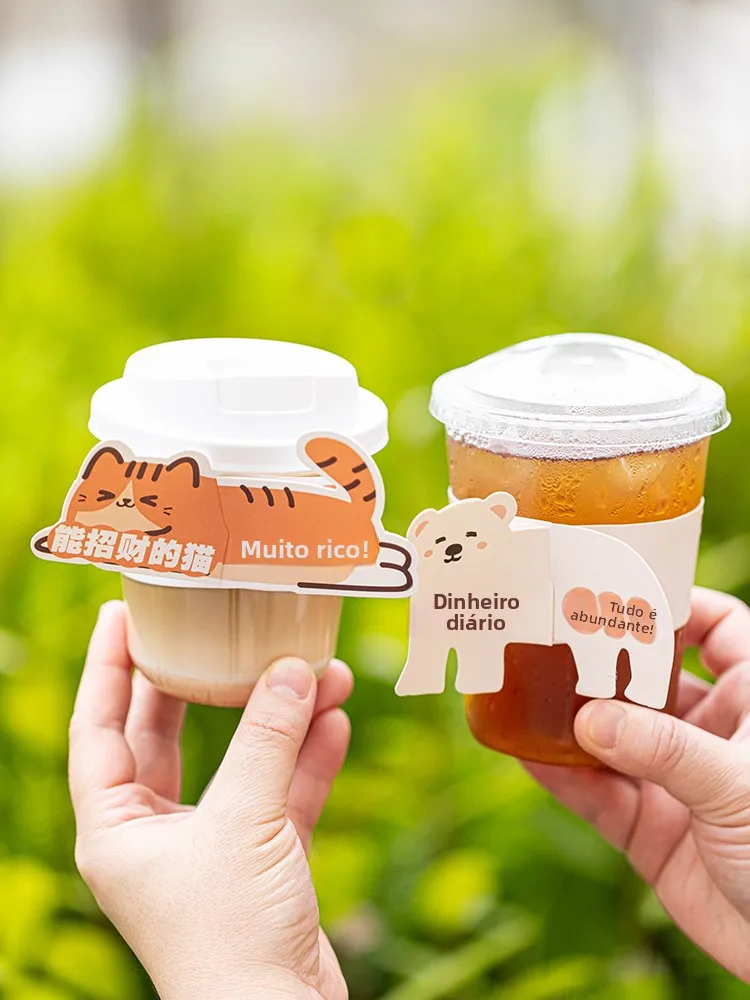 trendy-u-shaped-disposable-cup-with-lid-for-lemon-tea-and-coffee-transparent-pet-cold-drink-cup-household-dining-table-supplies