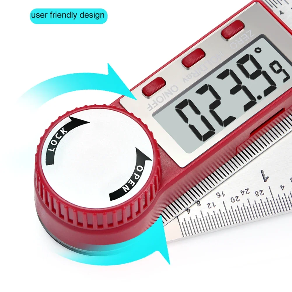 0-300mm Digital Angle Finder Protractor Ruler Meter Steel/ABS Electron Goniometer Protractor Angle Finder Scale Measuring Tool