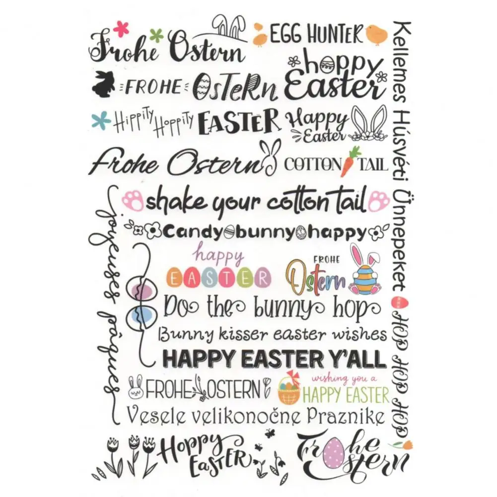 Father Day Candle Sticker Easter Christmas Candle Stickers Diy Craft Water Decals for Holiday Candles Bunny Egg Shape Letter