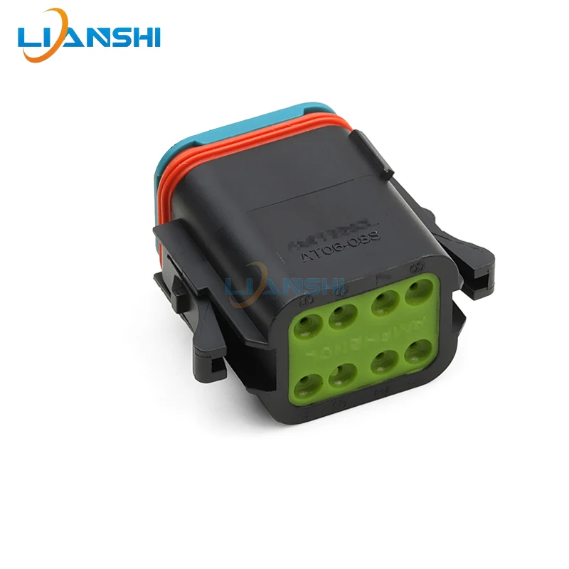 AT06-08SB-RD01 Amphenol 8-hole waterproof wiring harness plug alternative DT06-08SB-C015/CE06