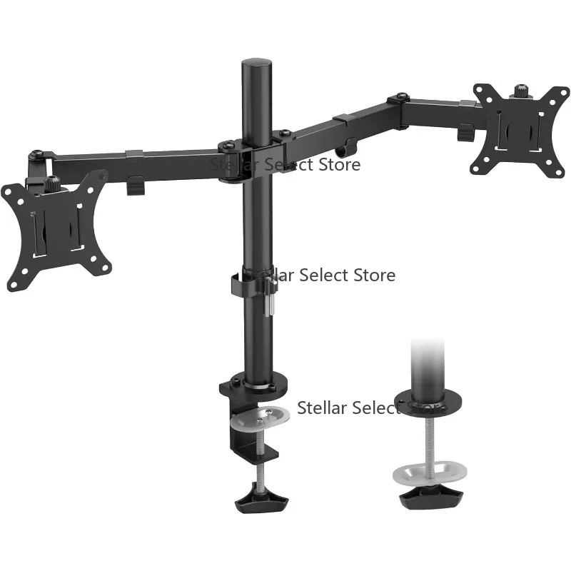 

Stand Double Twin Arm Desk Mount Ergonomic TV LCD Computer Screen Bracket Dual Mail Order Packing