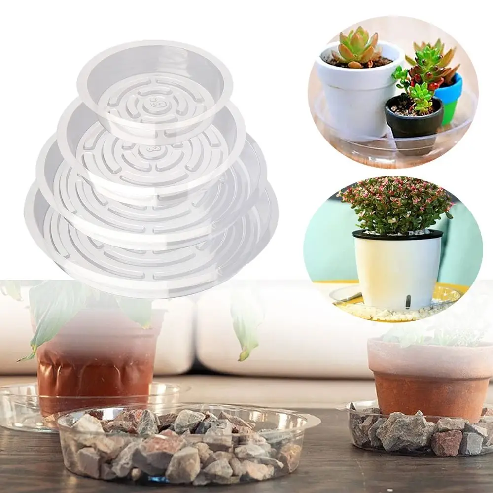 10pcs New Round Flower Pot Tray Plastic Desktop Plant Saucer Garden Accessory Trash Storage Flower Pot Base Home