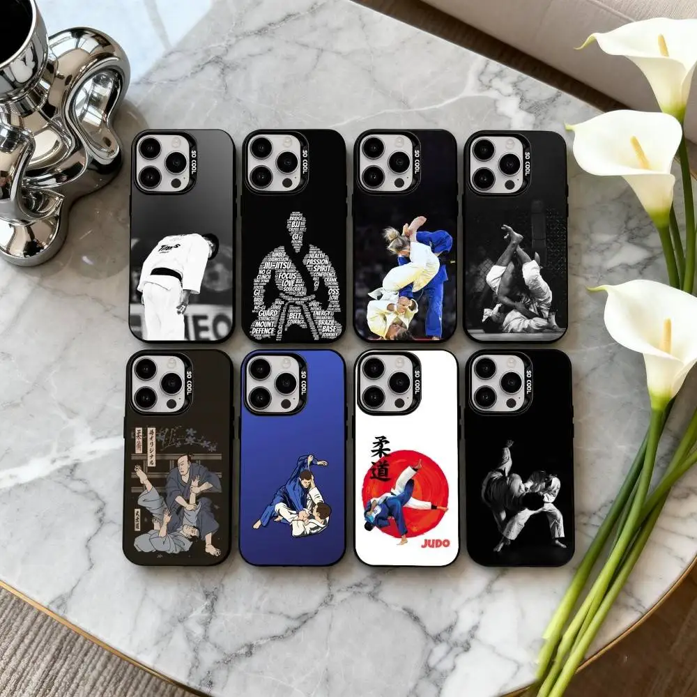 

J-Jujitsu J-JudoS Phone Case For iPhone17,16,15,14,13,12,11 Plus,Pro Max Black Candy silver phone case