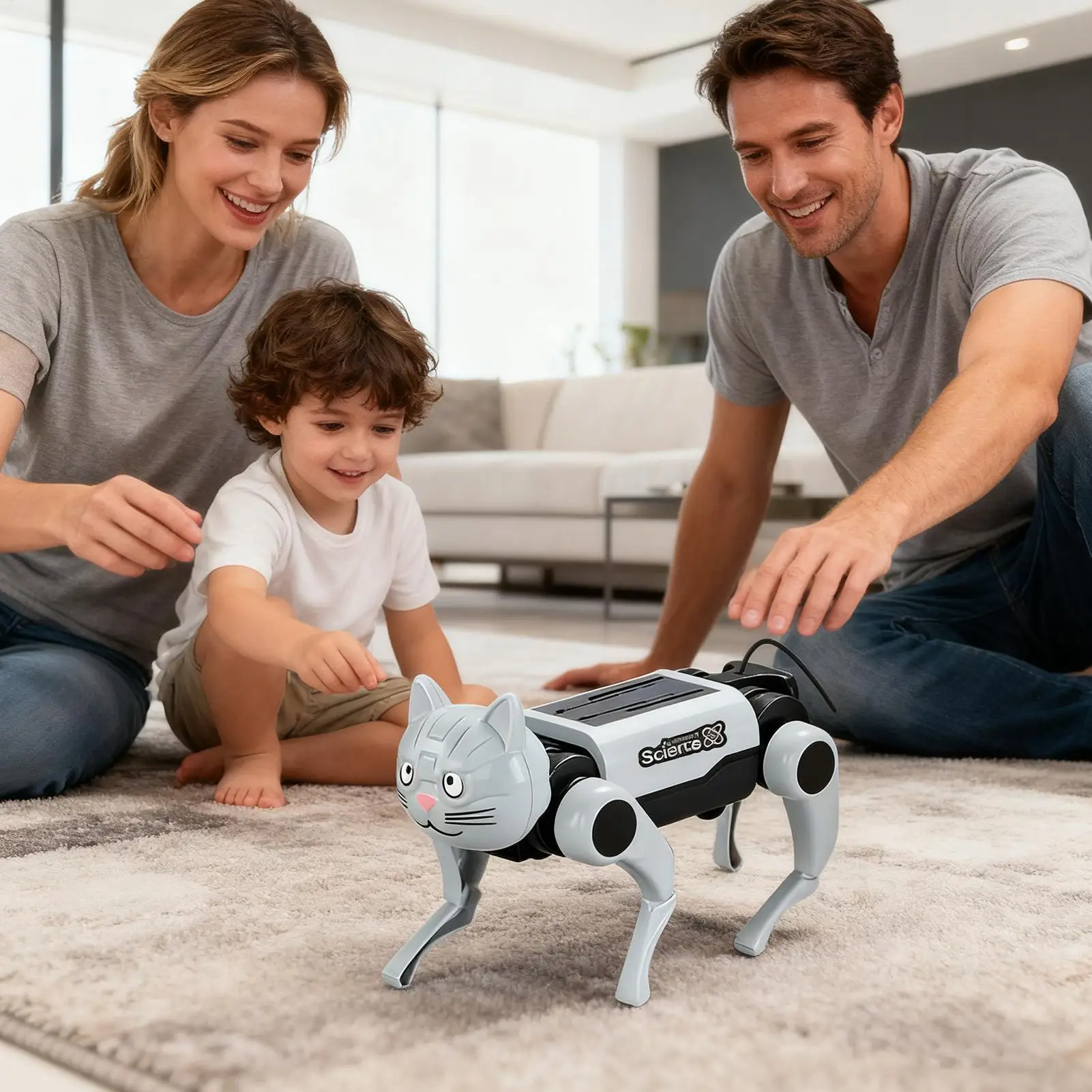 Kit educativo de aprendizaje de perros Robot realista, juguetes para perros Robot para adultos, niños y niñas, fiestas de cumpleaños y vacaciones