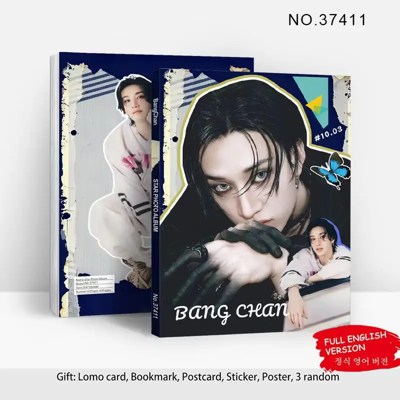 

Фотоальбом Straykids Doit Bang Chan, 80 страниц, полная английская версия, альбом с изображениями айдолов, в комплекте случайная карточка Lomo, стикер, постер для фанатов