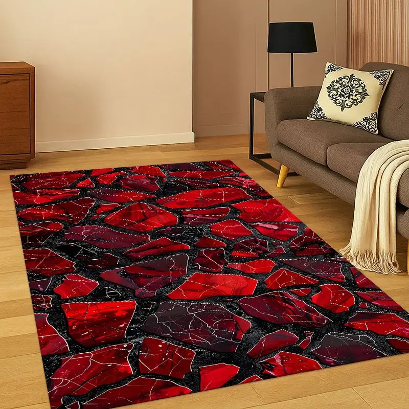 Cobblestone Stone Natural Scenery Carpet Rug for Bedroom Living Room Sofa Playroom Doormat Home Decor,Kid Game Area Rug Non-slip