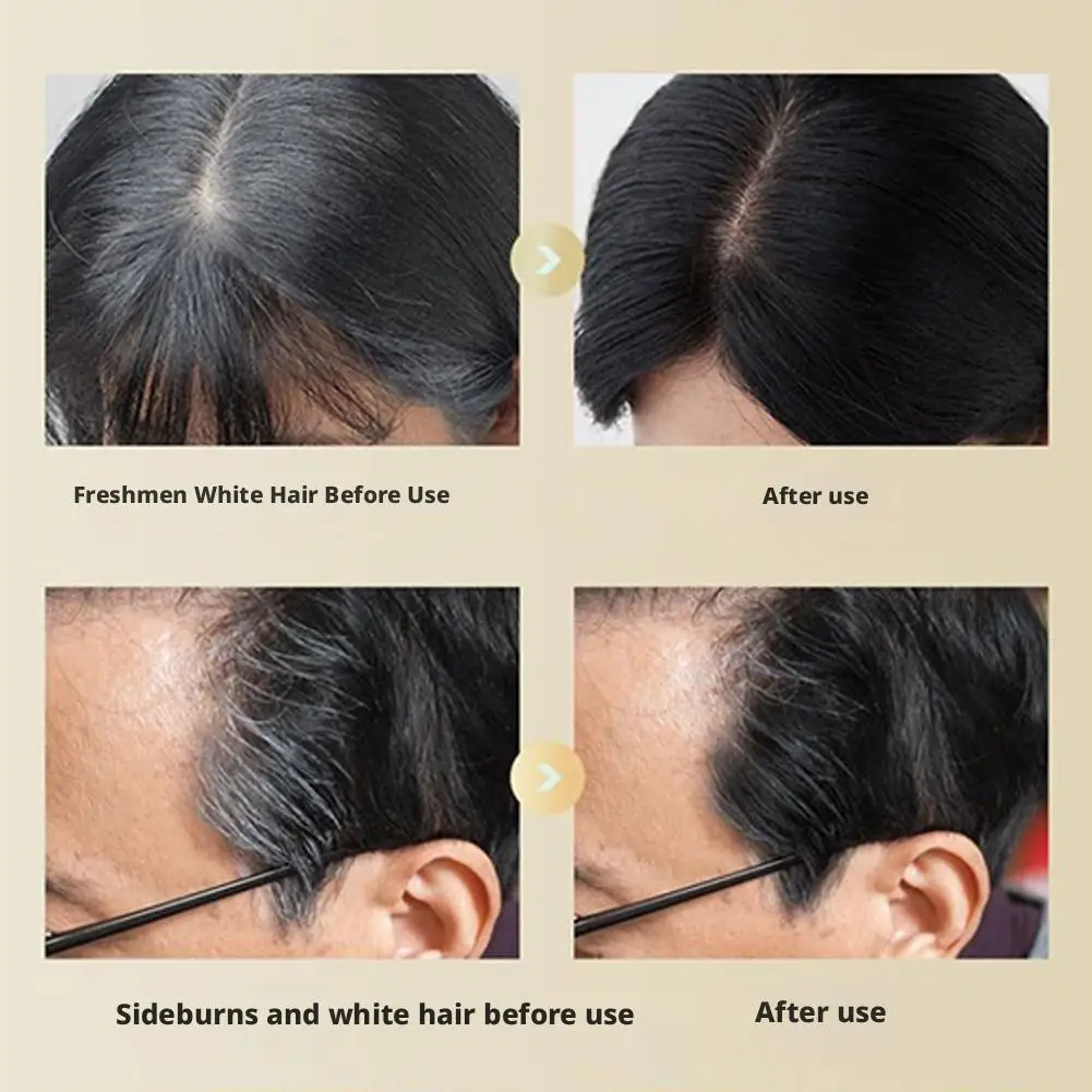 مشط صبغ الشعر الفوري 2 في 1، مشط اللمس، مشط صبغ الشعر المقاوم للماء لتغطية الشعر الرمادي، عصا لون شعر اللحية