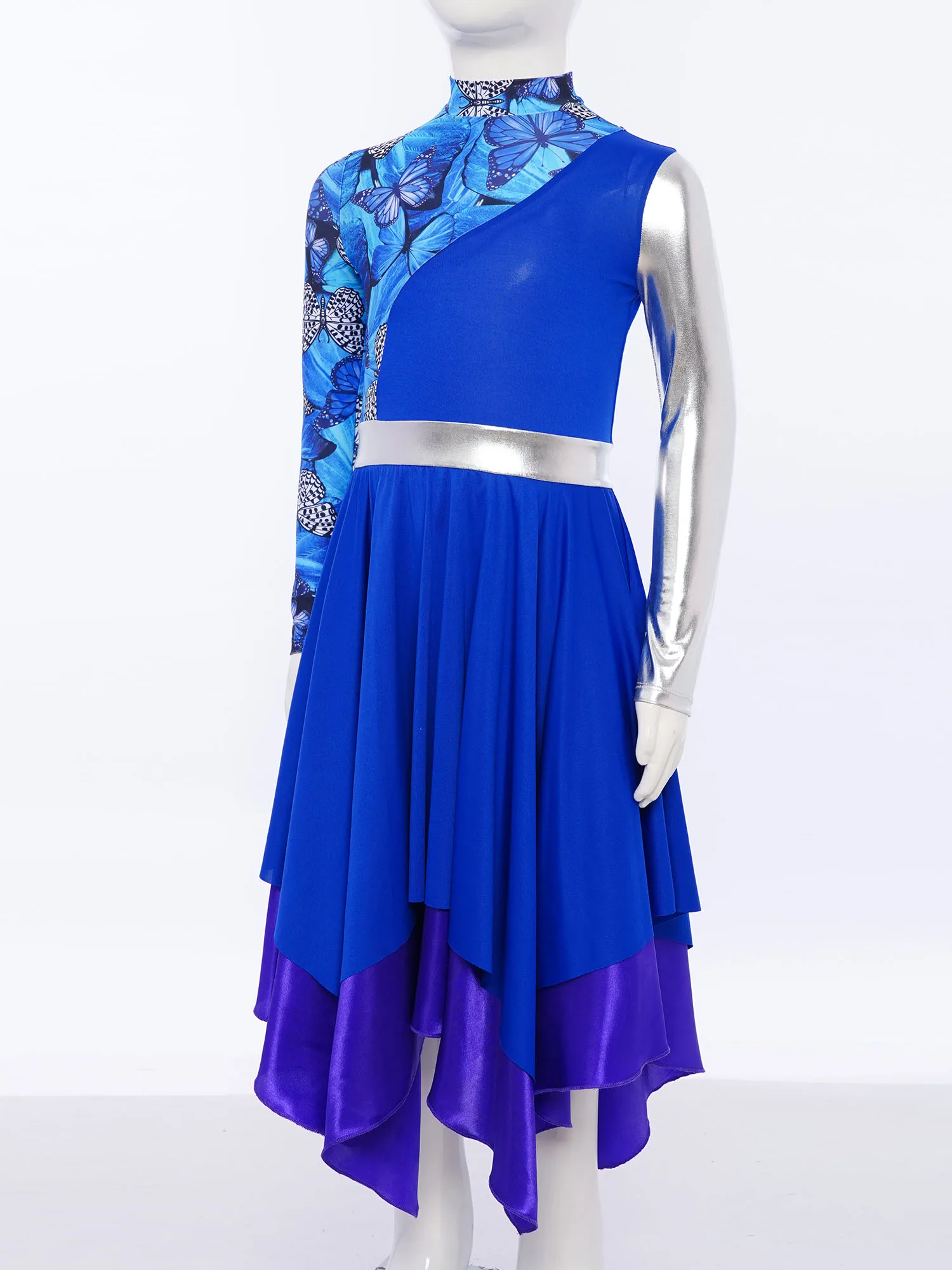 Abito da ballo liturgico per ragazze, manica lunga, balletto irregolare, danza lirica, abbigliamento, culto cristiano, spettacolo del coro della chiesa