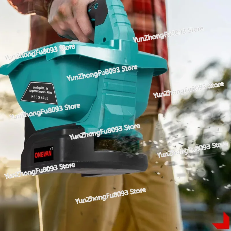 Handheld 6 Gears Electric Automatic Fertilizer Spreader Grass Seed Seeder Vegetable Garden Agricultural Power Tools