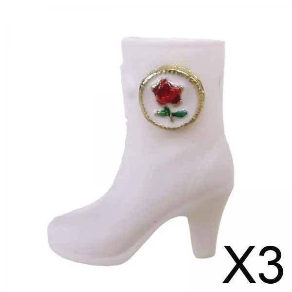 Miniature Figure Shoes ABS Plastic Boots High Heels Doll Accessories for 1 6 Scale BJD Action Figures