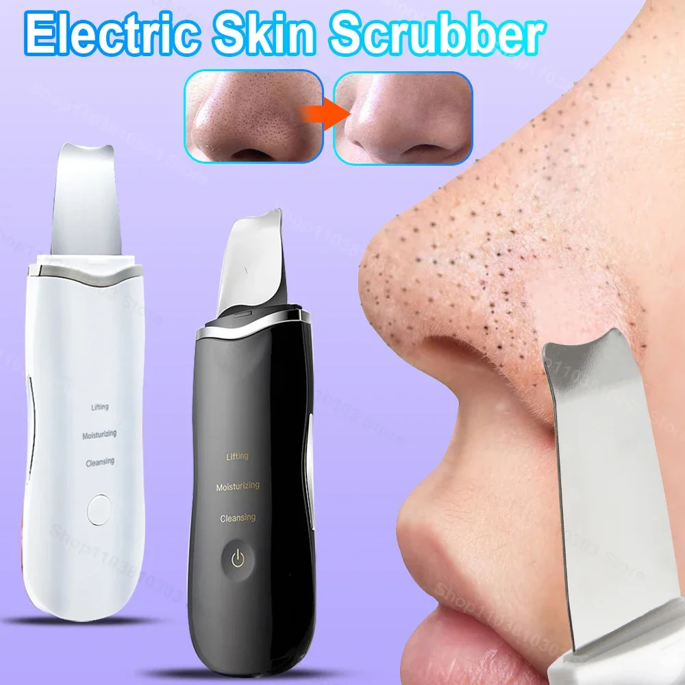 Mit Box Ultraschall Haut Wäscher Vibration Gesicht Spachtel Peeling Mitesser Entferner Gesichts Lifting Reinigung Ultraschall Hautpflege
