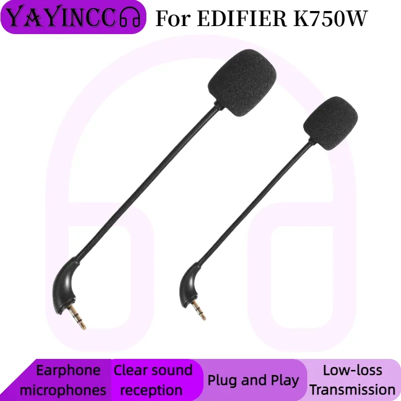 

YAYINCC Replacement Gaming Mics 3.5mm Game Microphone For EDIFIER K750W Detachable microphone rod plug and play MIC 11.1