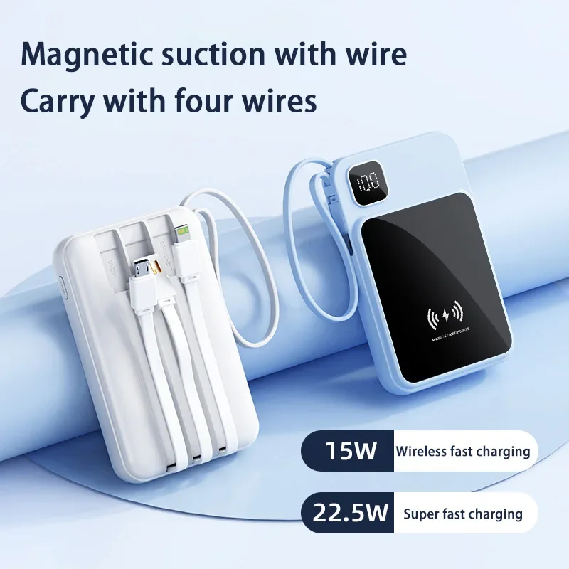 Xiaomi 200000mAh Magnetic Qi Wireless Charger Power Bank 22.5W Mini Powerbank For iPhone Samsung Huawei Fast Charging