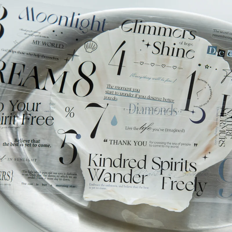 Card Lover 50m*2m 1 Roll [Romantic Overture Series] Simple Fresh Material Circular Stickers Bookkeeping Masking Tape PET Kit