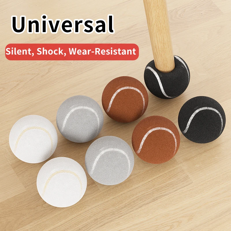 Table & Chair Leg Covers (Tennis Ball + Chair Sock Style): Soft Furniture Pads, Non-Slip & Noise-Canceling Floor Guards