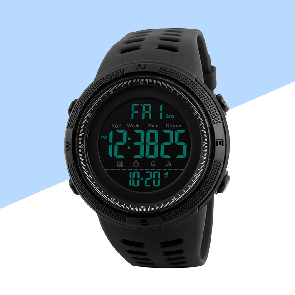 

Waterproof Watch Digital Electronic Timekeeping Mens Students Stainless Steel PC Material Outdoor Activities Accurate Luminous