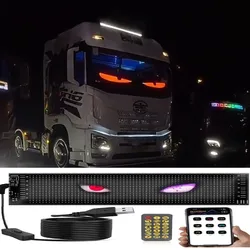 LED Car Flexible Screen,USB 5V Matrix Pixel Panel RGB Pattern Graffiti Scrolling Text Animation Display Car Shop with APP.