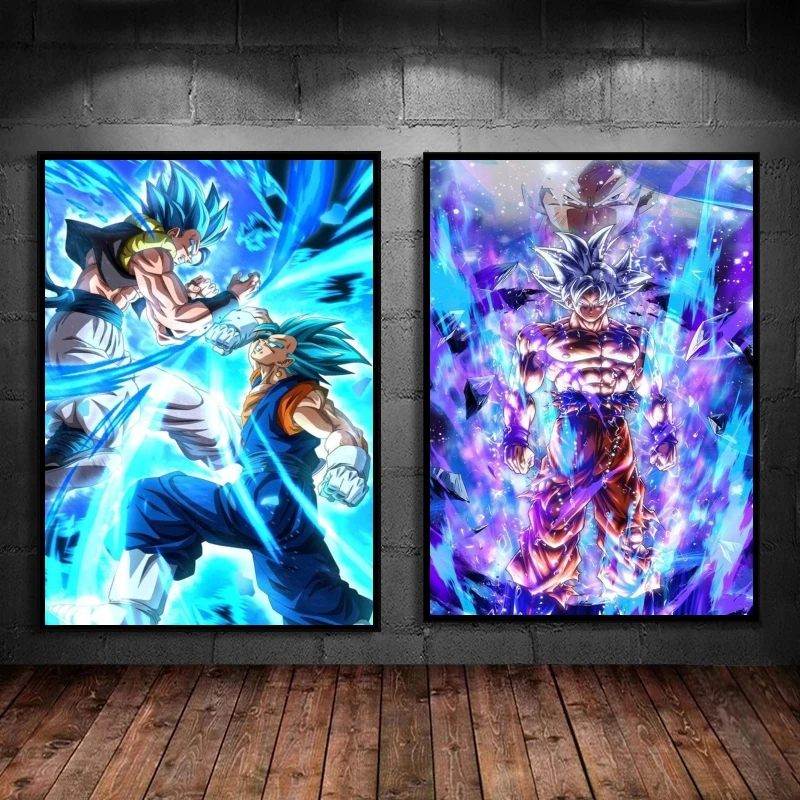 Canvas Wall Art Seven Dragon Ball Character Battle Gifts Prints and Prints Hanging Poster Home Modern Living Room