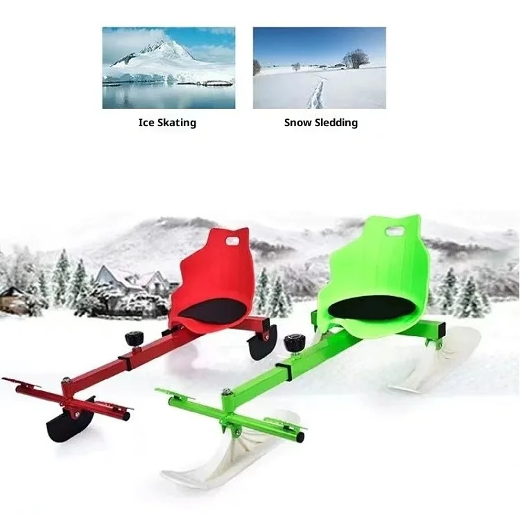 2026 2025 Hot Sale Kids Ice Sled & Snow Sled Cart, Multi-functional Children Winter Snow Sliderpromote sales