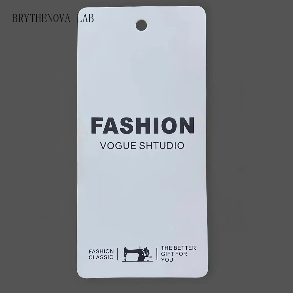 200PCS Tags Paper Labels Clothing Brand Business Fashion Merchandise Logo Design Hang Tag