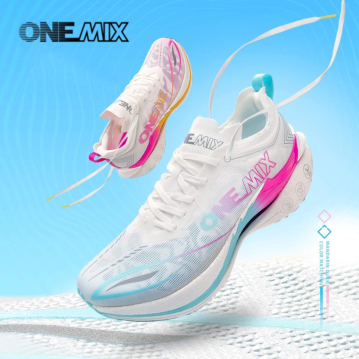 ONEMIX Original Cushioning Running Shoes Training Outdoor Damping Athletic Sport Shoes Rebound Carbon Plate Fiber Men Sneakers