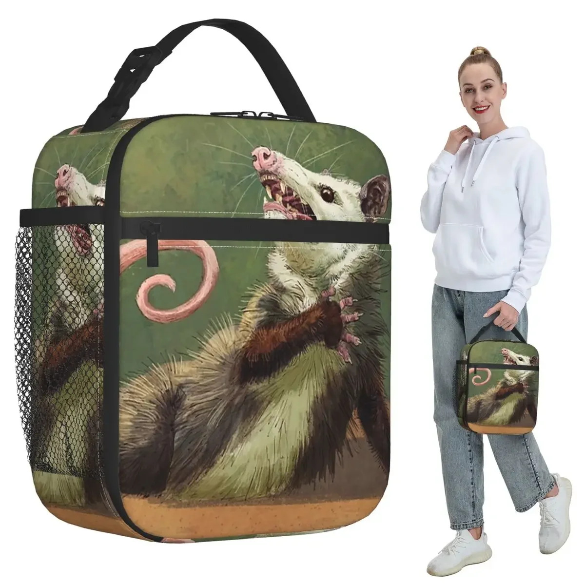 Amateur Opossum Actress Insulated Lunch Bag for Kids School Cooler Thermal Food Box Tote Leakproof Lunch Boxes Container
