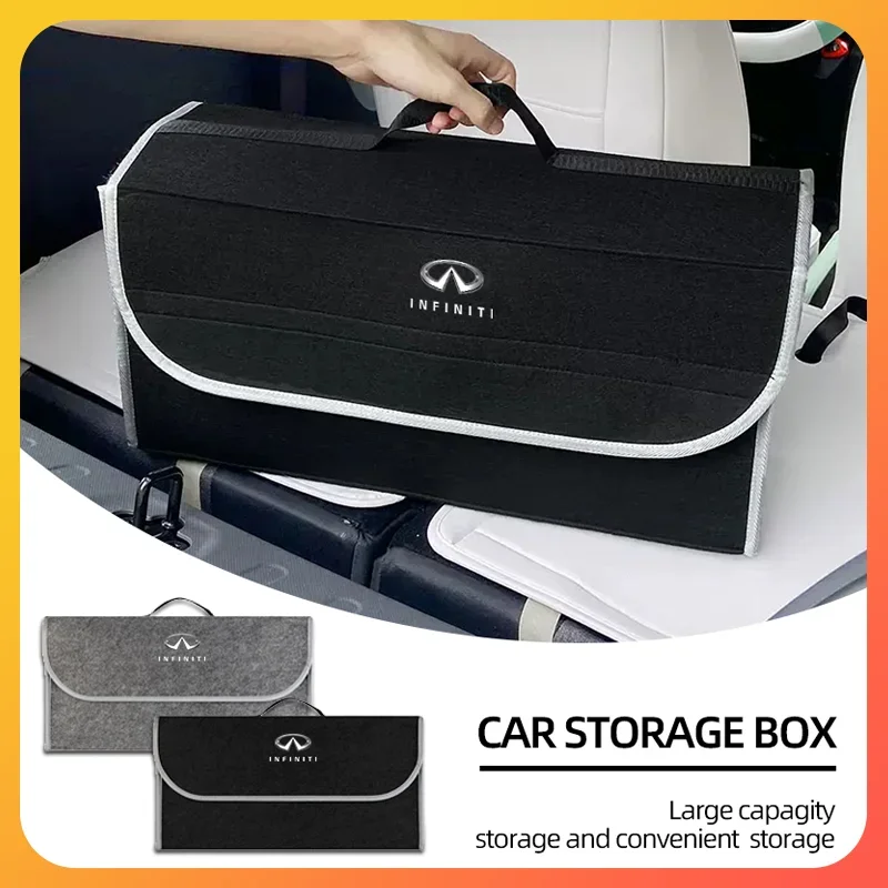 

Car Trunk Storage Bag Organizer Sundries Stowing Tidying Box For Infiniti Q50 FX35 Q30 G37 Q70 QX70 G35 Q60 QX50 QX60 QX80