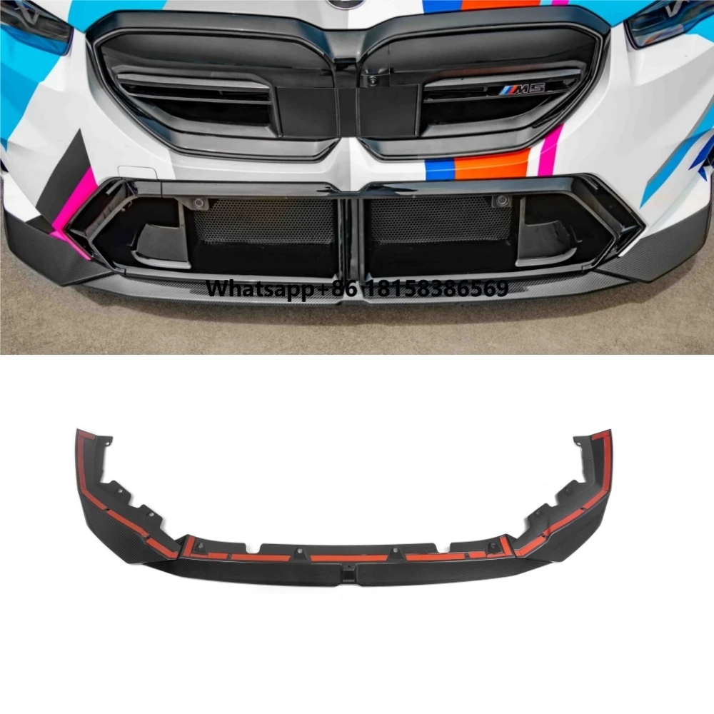 

High Quality New Bumper SQ-A Style Dry Carbon Fiber Front Bumper Lip for M5 G90 G99 4-Door 2025+