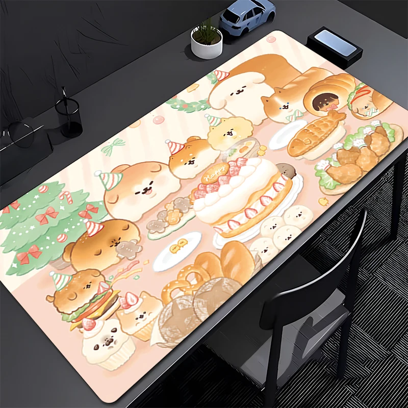

Mouse Pad Office PC Cute Bread Dog Keyboard Pad Laptop Kawaii Cartoon Extended Mousepad Gaming Accessories Anime Desk Mouse Mat