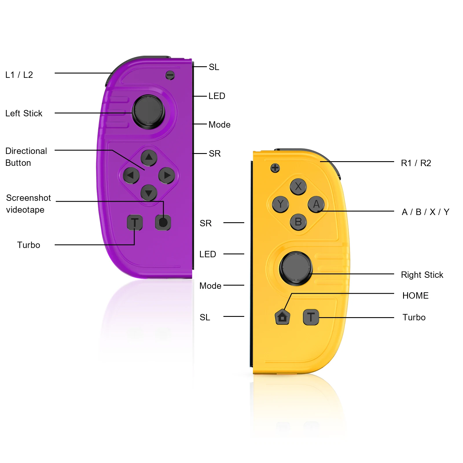 Joypad para Nintendo Switch Joy, izquierdo y derecho mando inalámbrico, Control de movimiento para Joy pad