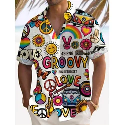 Heren Shirt Zomer Casual Mode Korte Mouwen Shirt Voor Heren Losse Ademende Hawaiiaans Shirt Man Casual Heren Kleding Top