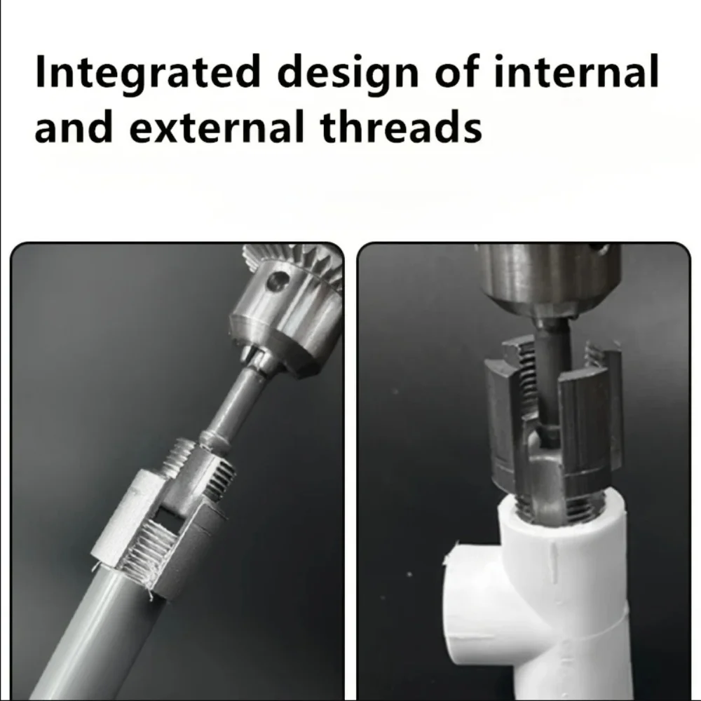 Integrated Water Pipe Thread Opener Electric Drill Pipe Threading Device PPR Thread Repair Tool for 1/2 DN15 3/4 DN20 Plumbing