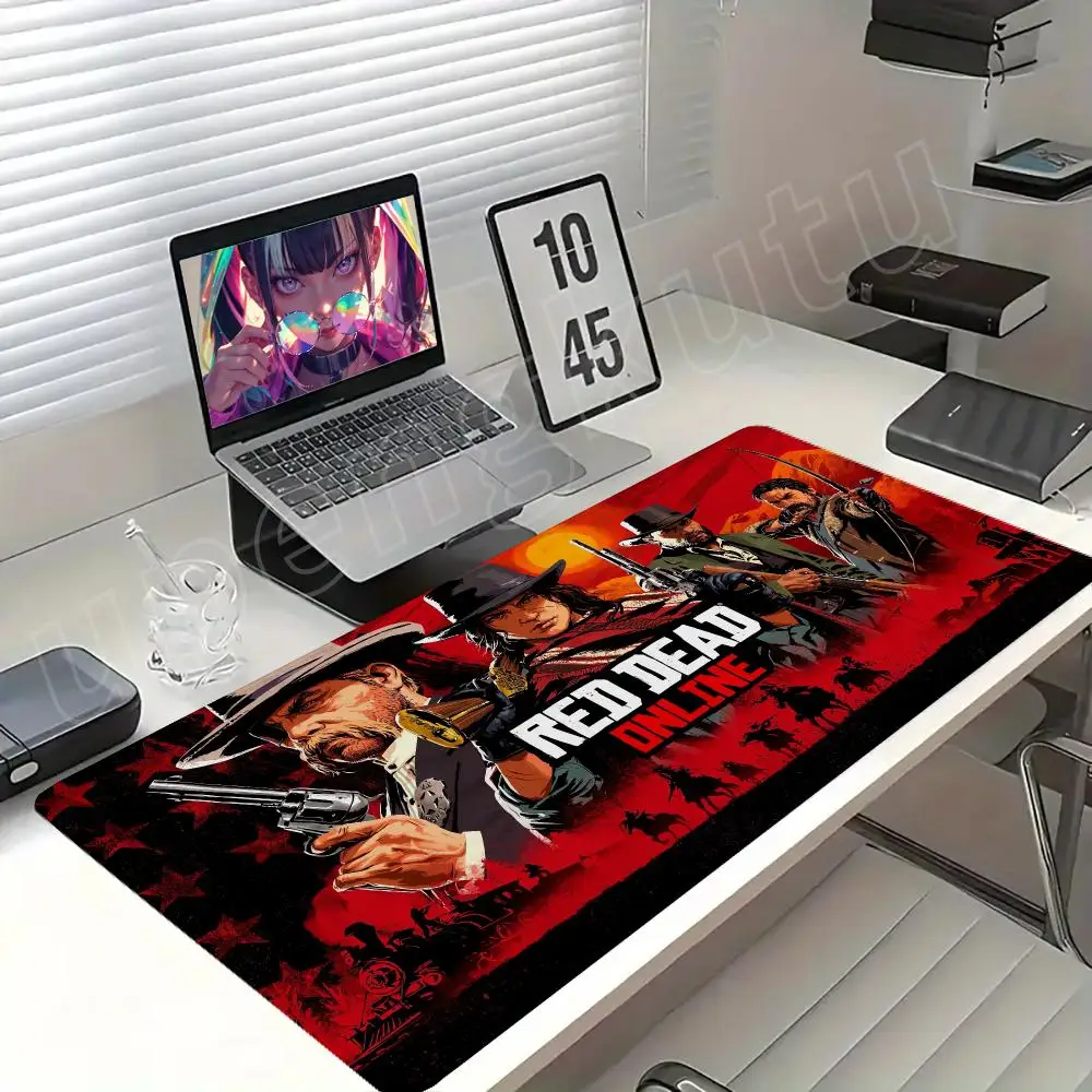 Red Dead Redemption Mouse Pad Desk Pad Mouse Mat Game XXL 900x400 Mouse pad Anti-Slip Rubber Base Extended Keyboard Pad