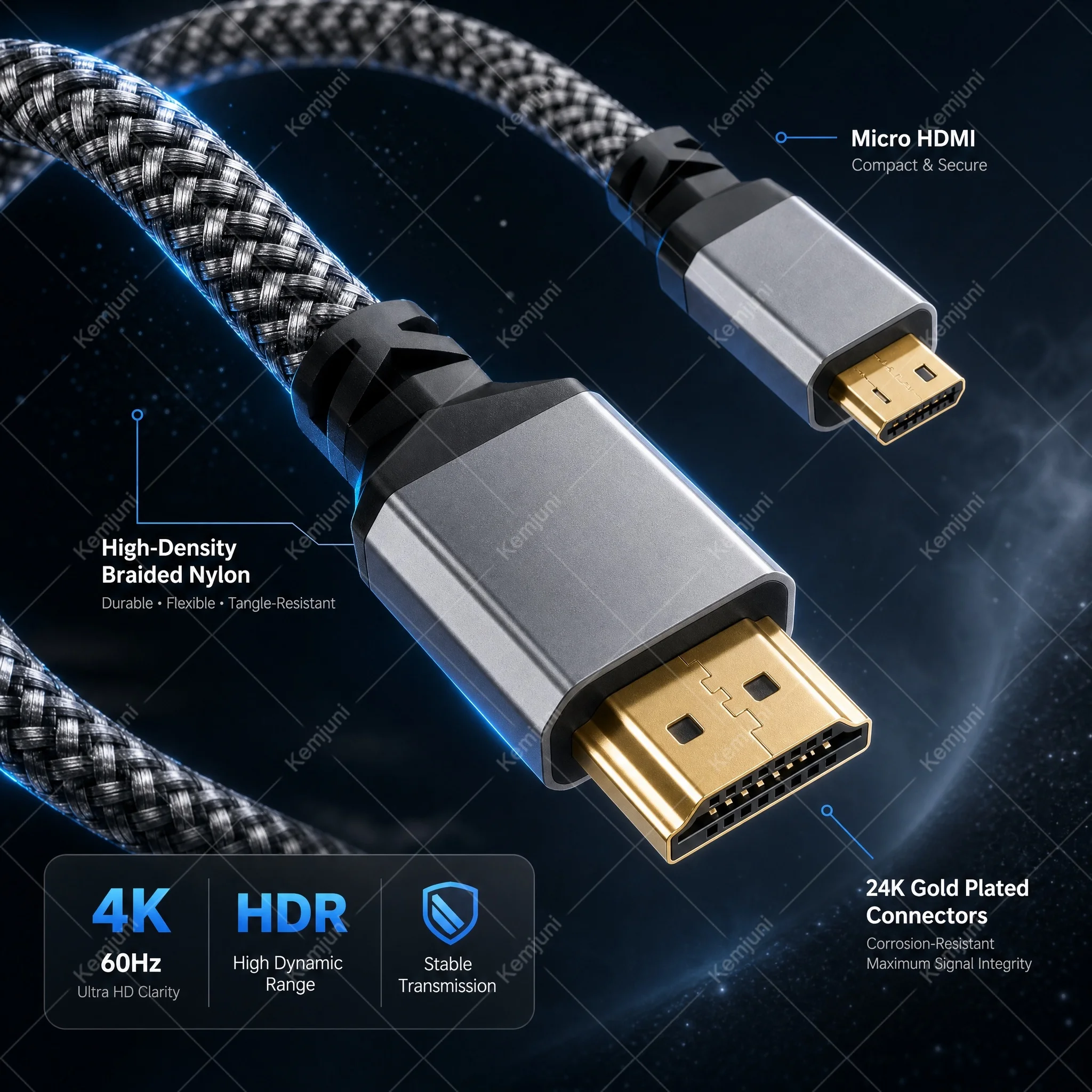 HDMI To HDMI Cable TO HDMI/MINI HDMI/Micro Cable HD 4K 60HZ 0.3M/1M/3M/5M/10M HDMI 2.0 Male To Male Cable