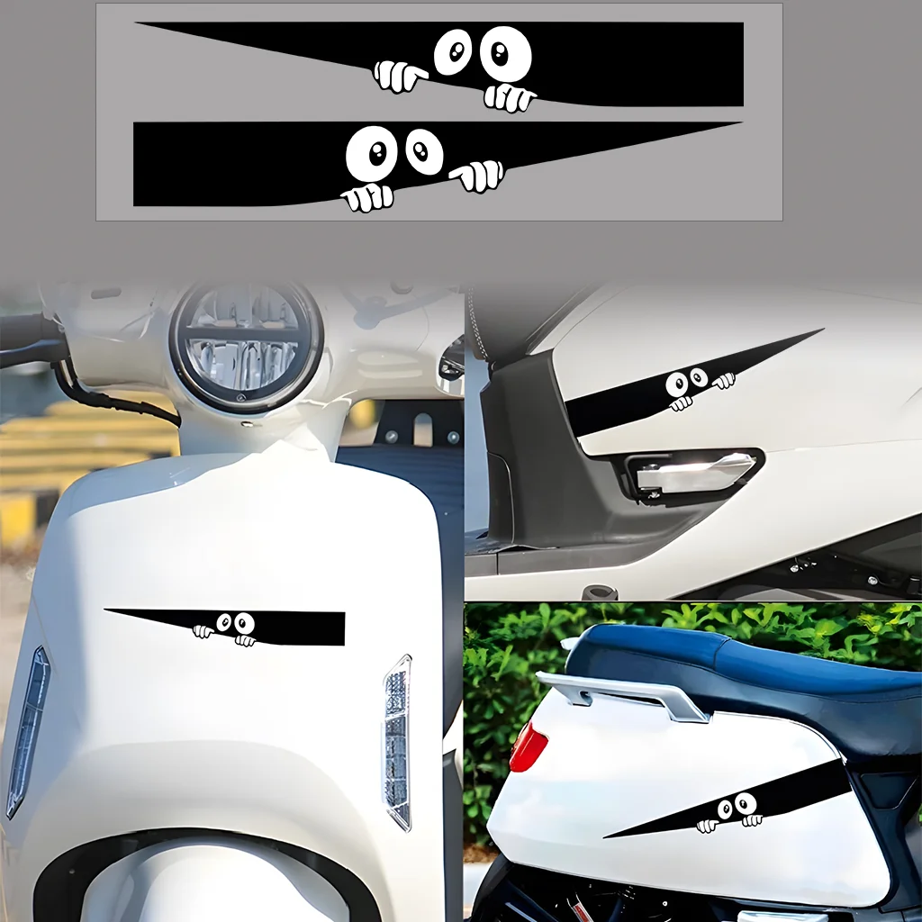 2PC Motorrad Aufkleber Lustige Nette für Abdeckung Aufkleber Motorrad Modifikation Zubehör Front Verkleidung Wasserdichte Vinyl Aufkleber