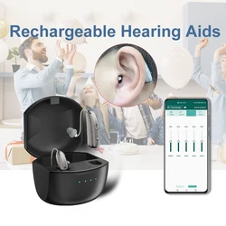 Rechargeable Digital BTE Hearing Aid Adjustable Volume Deaf Mini Sound Amplifier Portable Elderly Hearing Amplifier