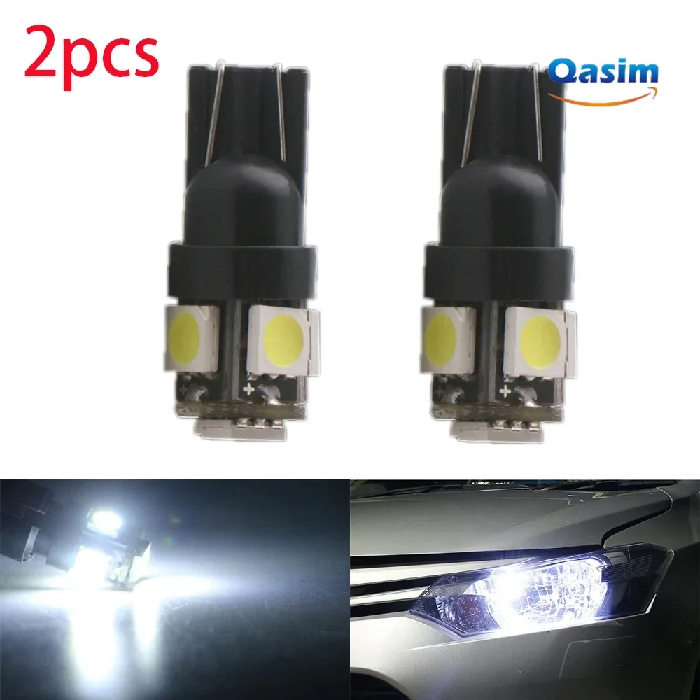 2PCS W5W T10 LED Bulbs Canbus 5050 5SMD 12V 6000K 194 168 LED Car Interior Map Dome Lights Parking Light Auto Signal Lamp