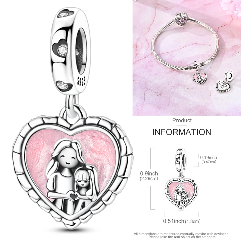 2026 Neuer 925 Sterling Silber Schleifen-Charm Herz Keltischer Knoten Perlen-Anhänger Passend für Europäische Armbänder DIY Damen Schmuck Geschenk – Detail 35