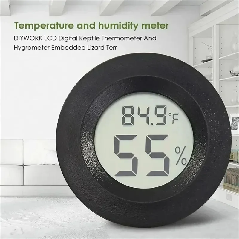 

Mini Circular Electronic Temperature Hygrometer Led Electronic Display Indoor Household Thermometer Portable Outdoor Hygrometer