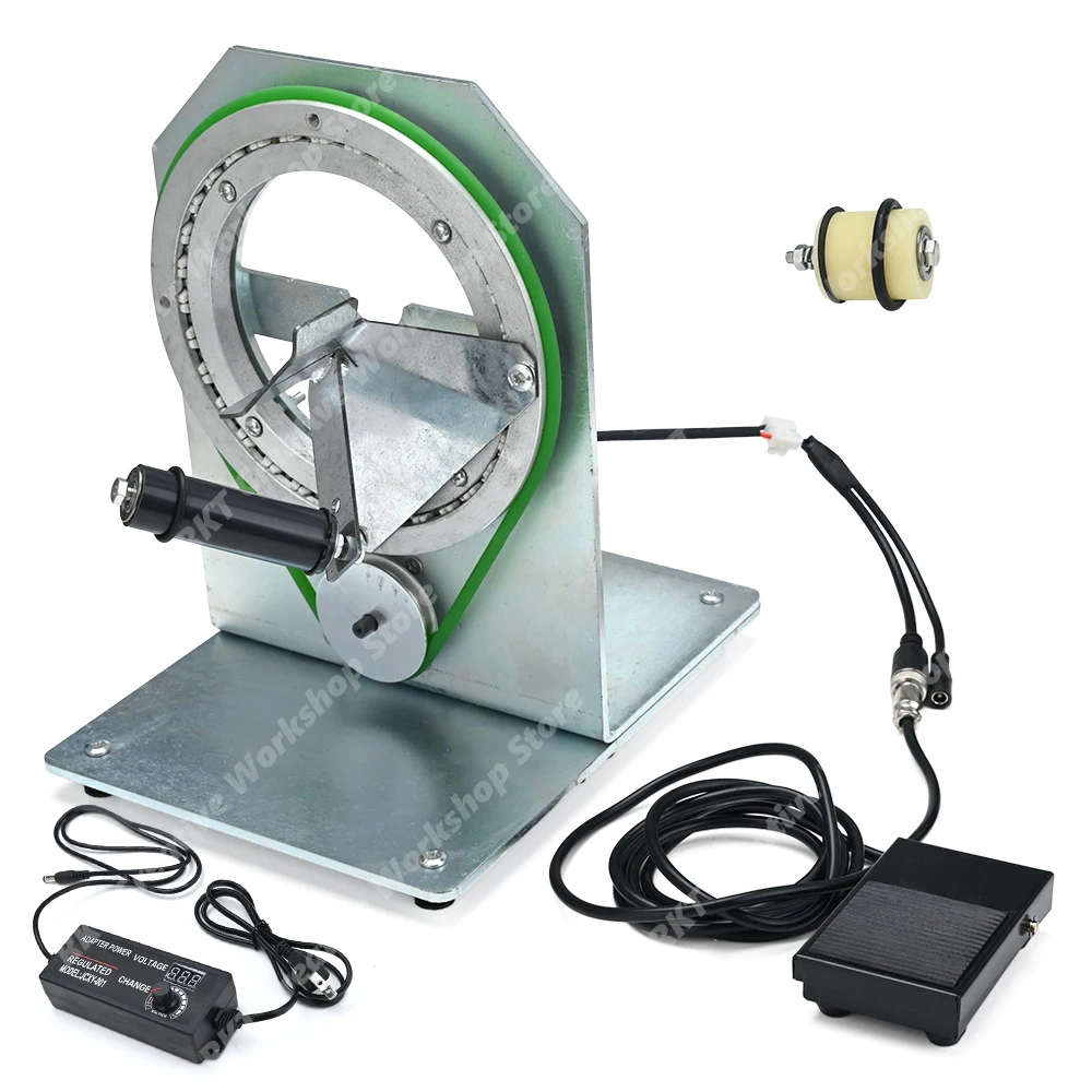 Desktop Electric Wire Harness Tape Wrapping Machine 100-240V Foot Pedal Semi-Automatic Cable Pipe Protective Film Winder Bundlin