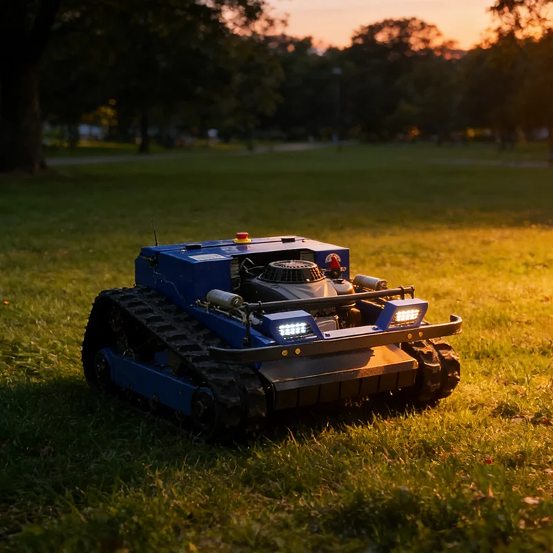 

Customized remote-controlled crawler lawn mower, all-terrain orchard and farm lawn trimmer