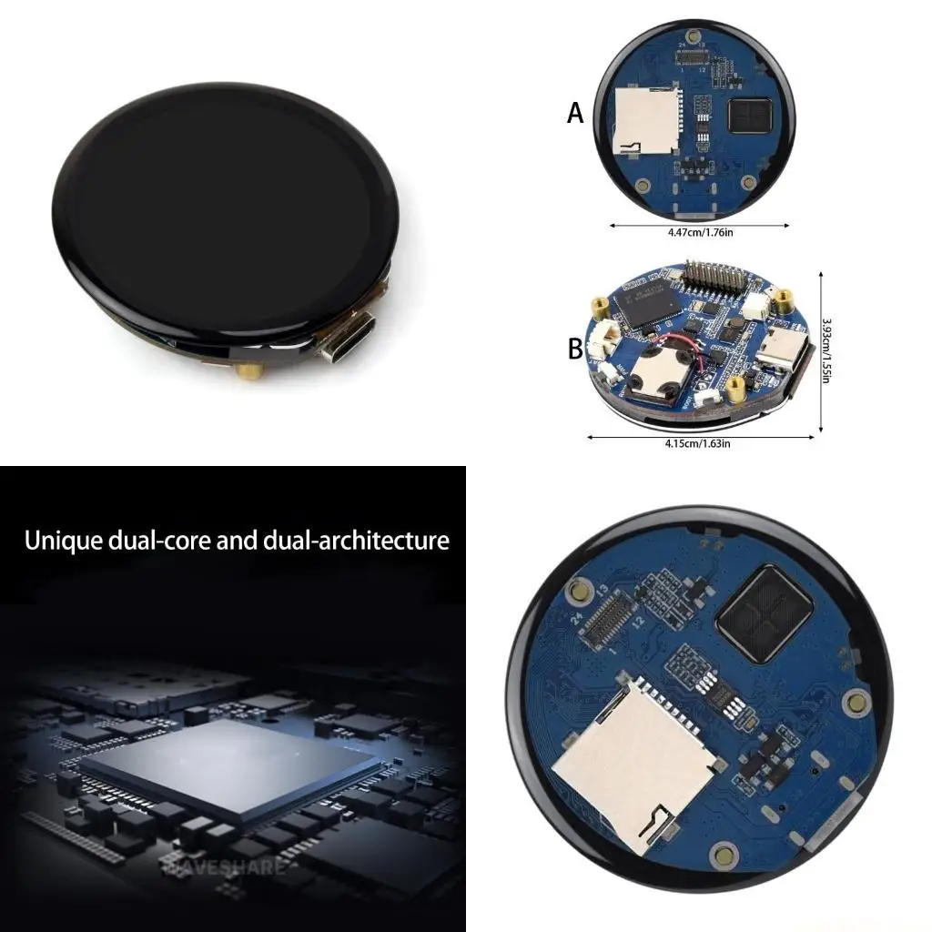 412x412 Expansion Board RP2350 Programmable Microcontroller Board 1.46inch Round