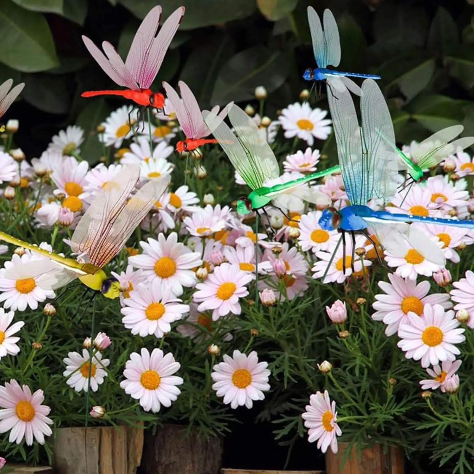 12pcs Simulation Dragonfly Clip Bug Deterrents Realistic Dragonfly Hat Clip Bug Repellent Dragonfly Home Garden Decor